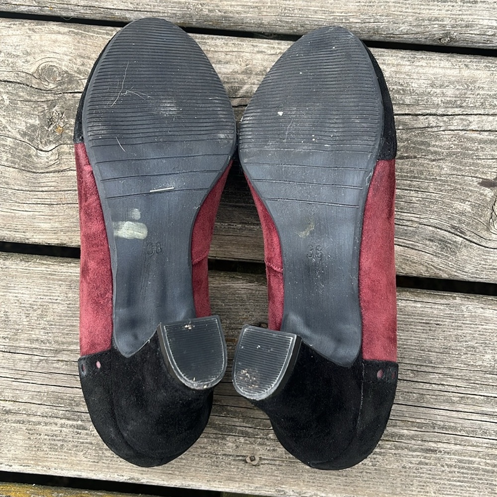 Town Shoes Two Tone Tassel Oxford Heels Shoes - Picture 7 of 8